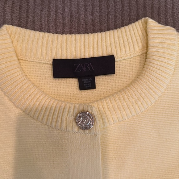 Zara - Short Sleeve Knit Cardigan - Picture 2 of 3
